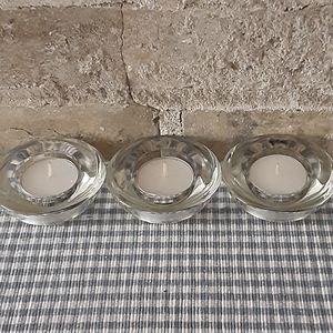 Set of 3 IKEA Glass Tea Light Holders